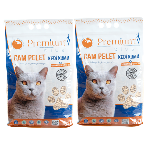 Premium Plus Çam Peleti Kedi Kumu 15LT x 2 Adet (30 LT)